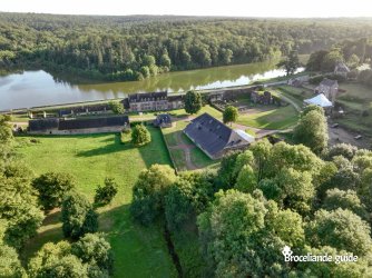 Vue aérienne des Forges de Paimpont